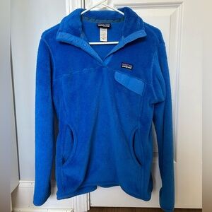 Women’s Patagonia fleece pullover with snap buttons, size medium